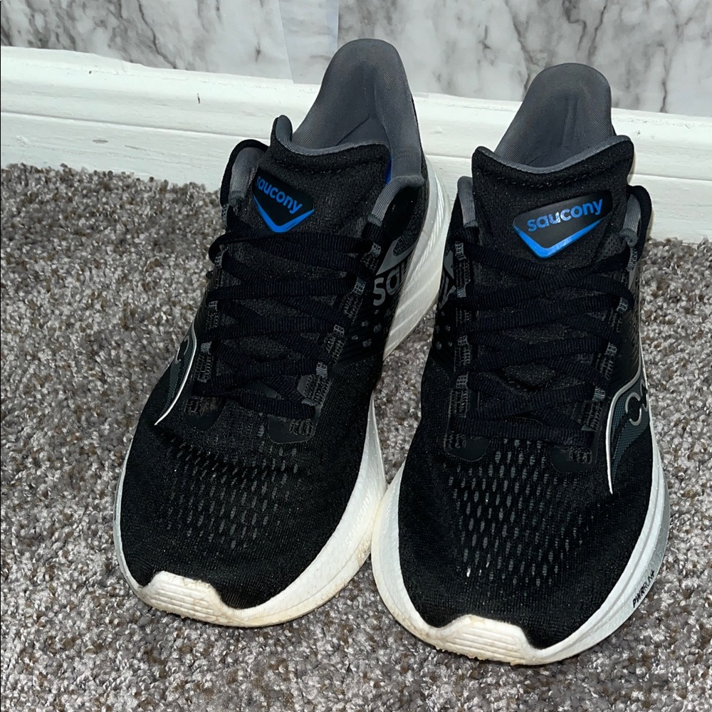 Saucony Men's Black and Blue Athletic Shoes